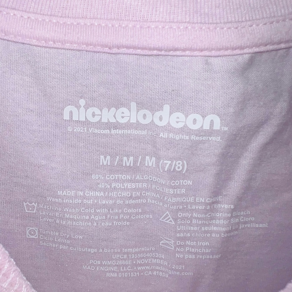 Nickelodeon Girls Do It Better Short Sleeve Rugrats T-Shirt Size M(7/8) Pink NWT - Picture 5 of 7